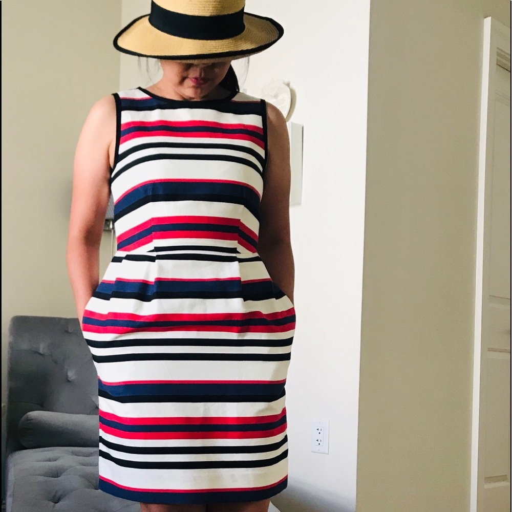 J CREW preppy dress for Happy summer.